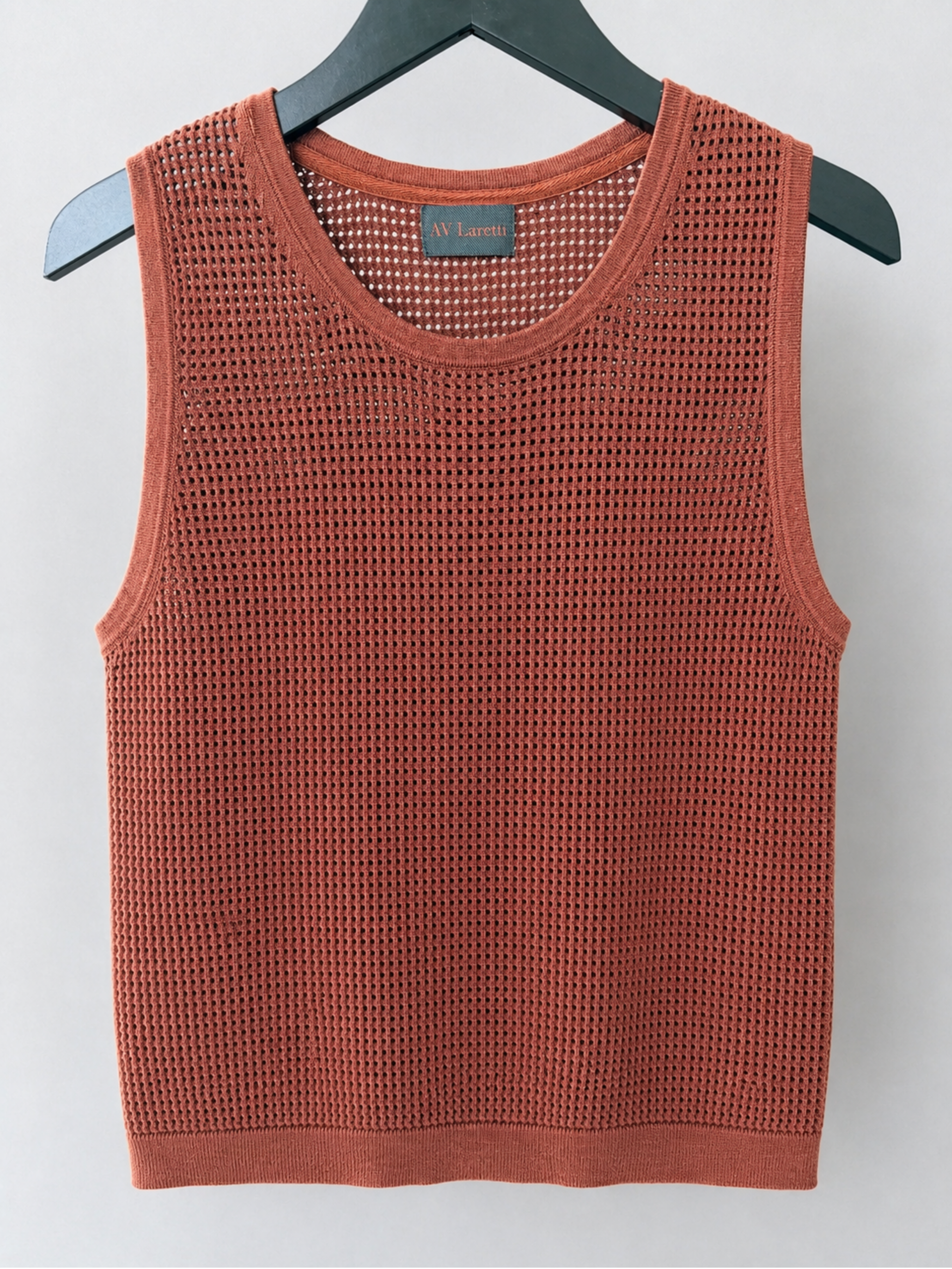 Saddle Brown Knitted Men's Tank