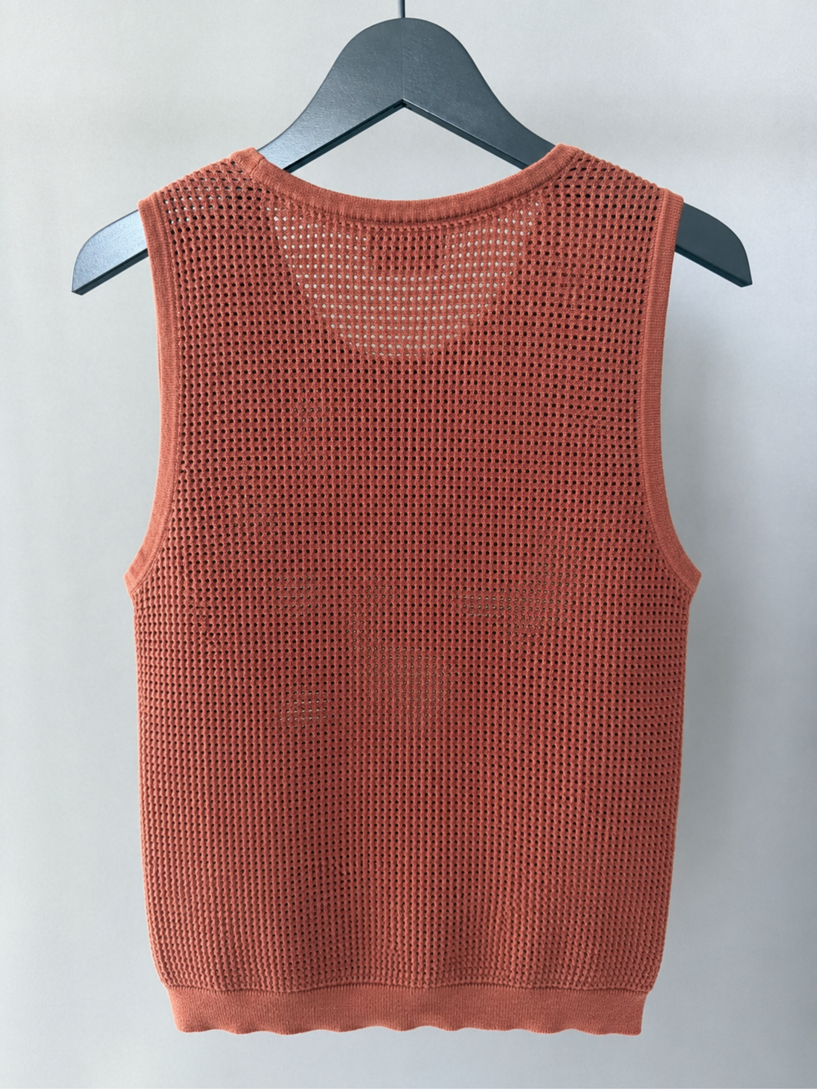 Saddle Brown Knitted Men's Tank