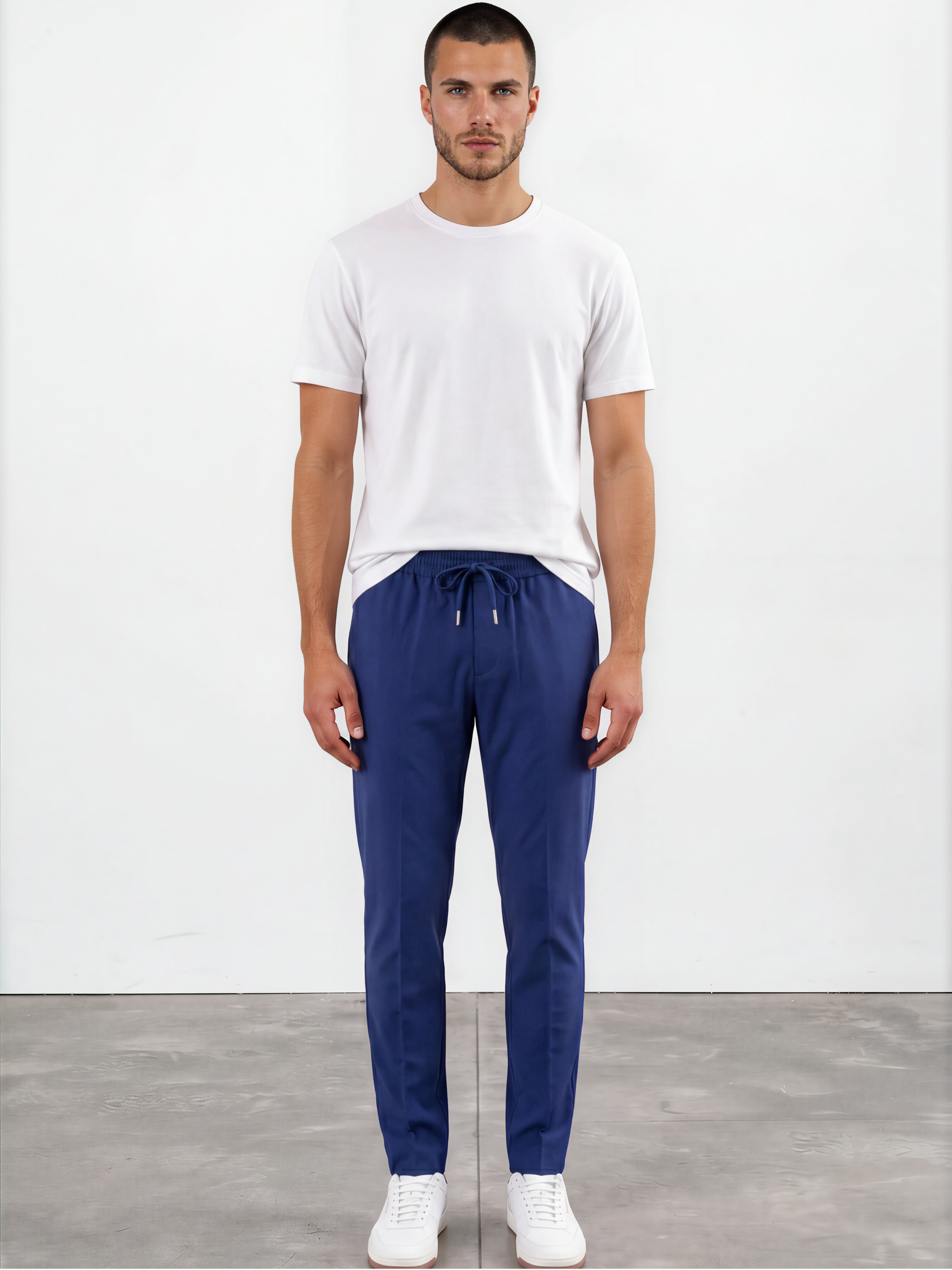 Off white with matching topstitching standard tee