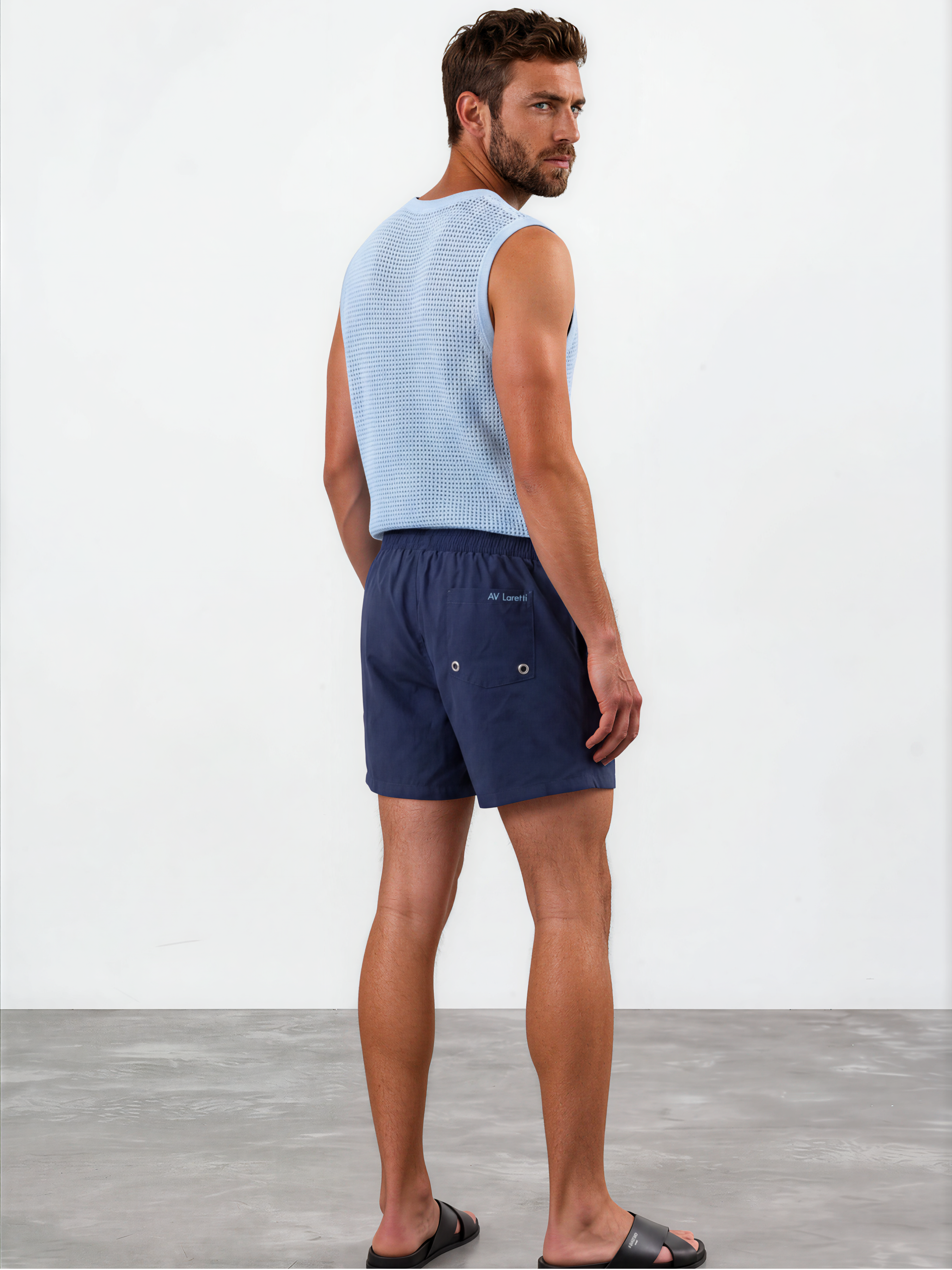 Light Blue Knitted Men's Tank