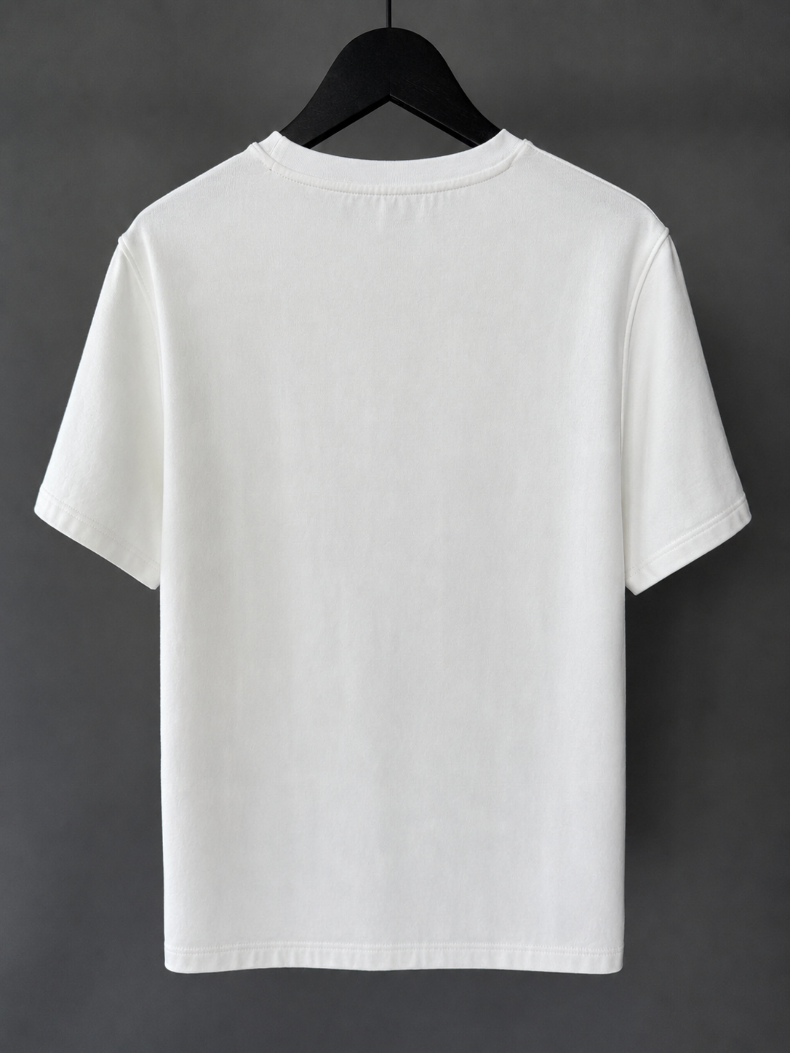 Off white with matching topstitching standard tee