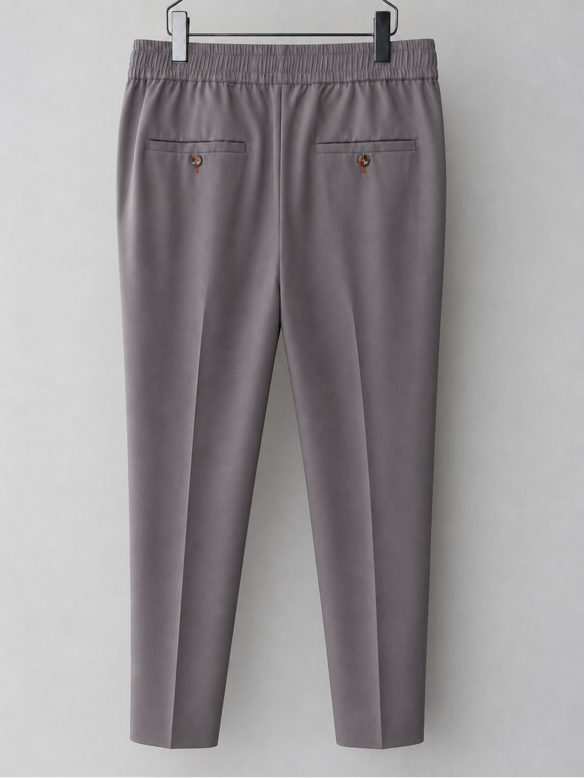 Taupe Drawstring Pant with Elastic Waistband