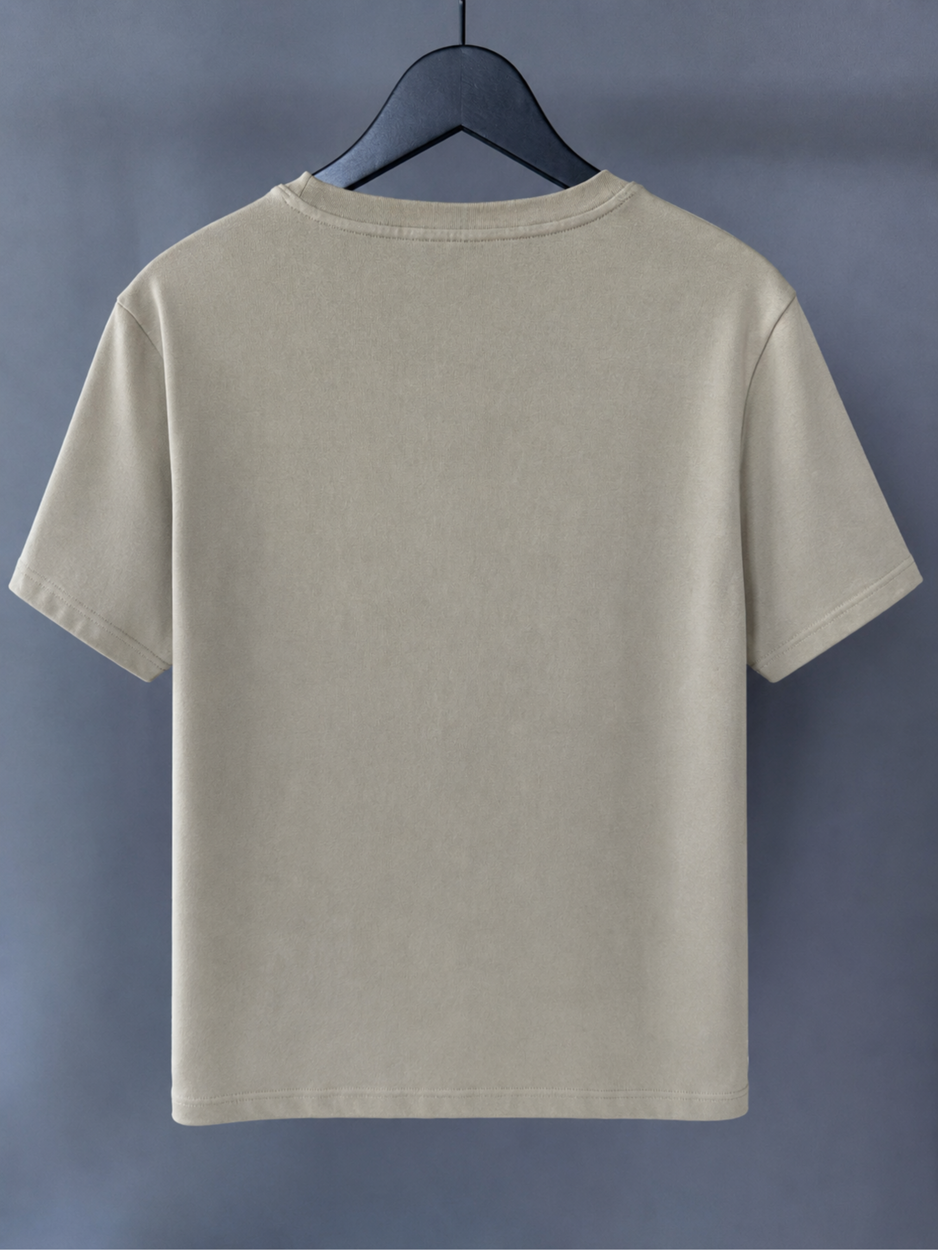 Beige standard crew neck tee