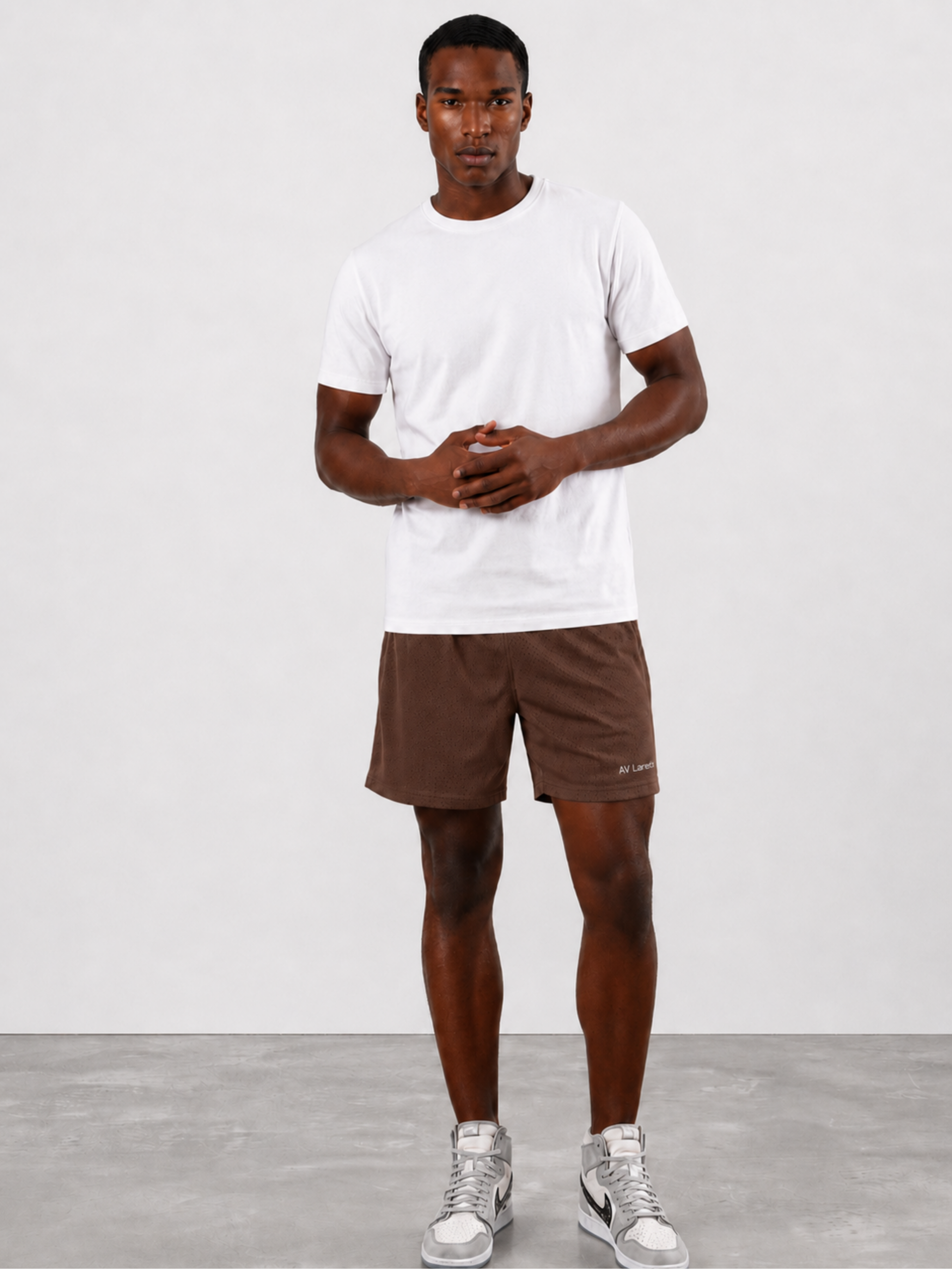 Chocolate Brown Fitness Short with Hidden Zipper Pockets