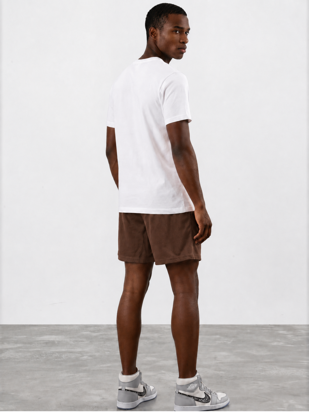 Chocolate Brown Fitness Short with Hidden Zipper Pockets