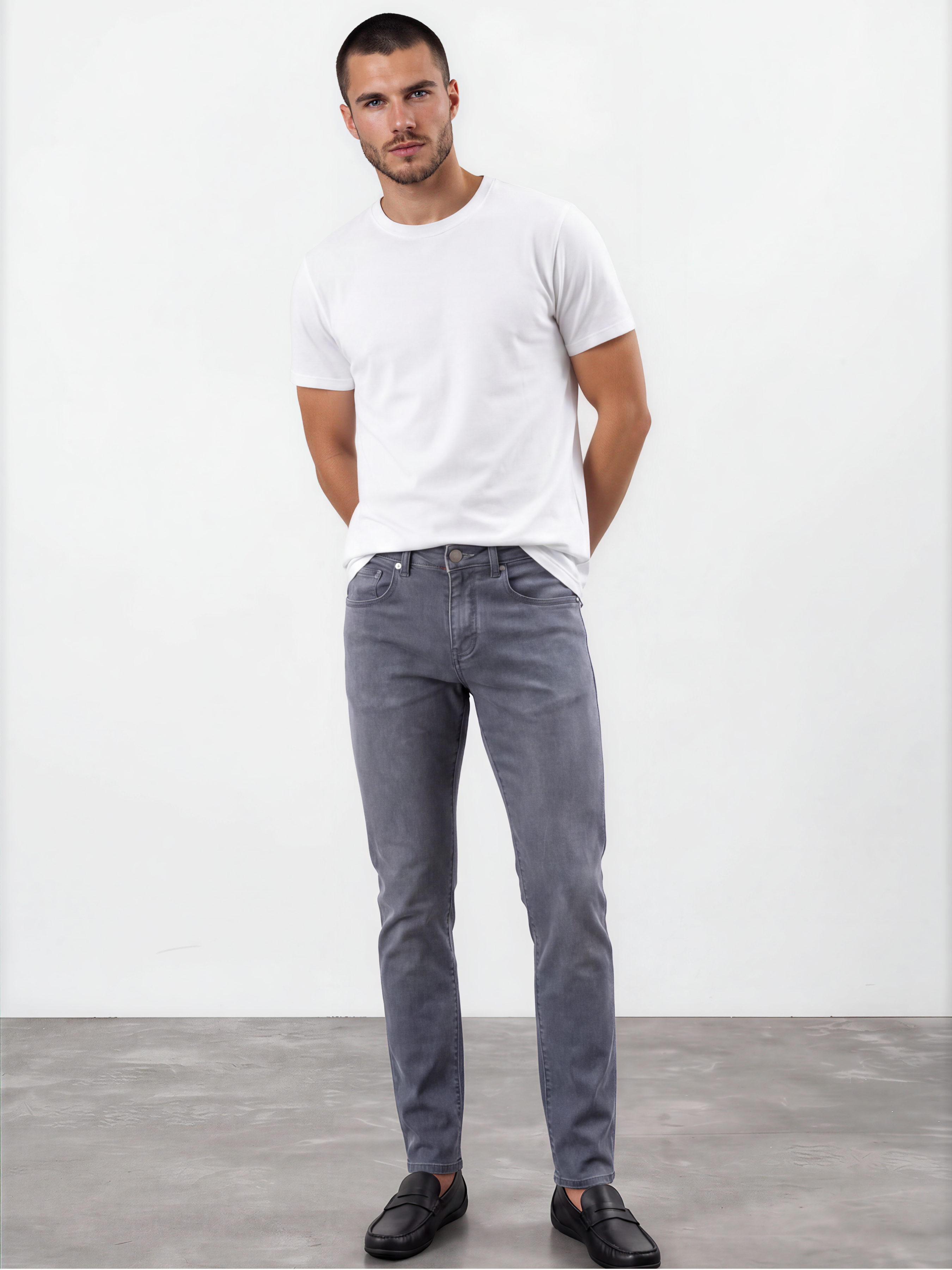 Charcoal Grey Twill Pant