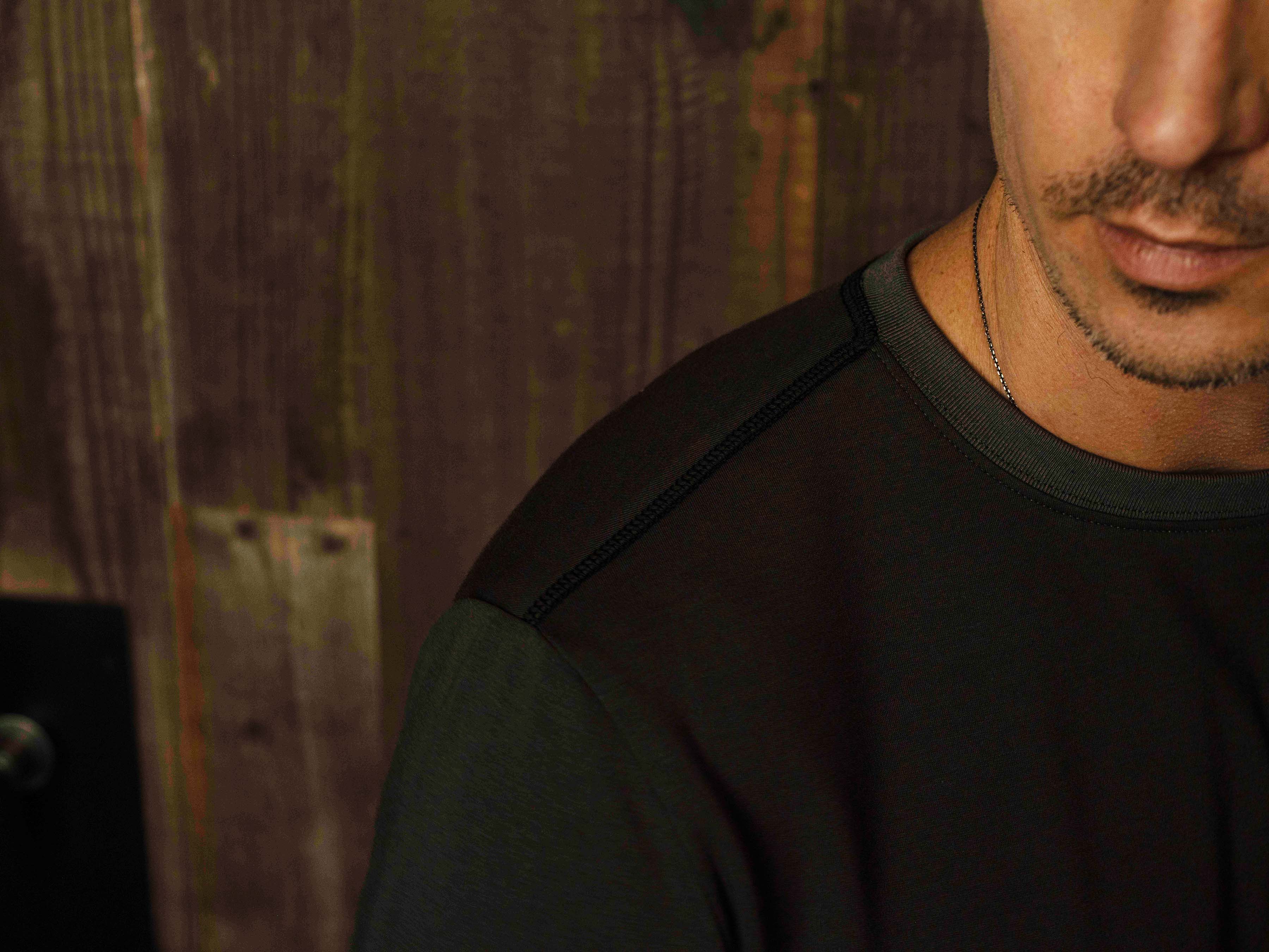 Charcoal grey crewneck standard tee