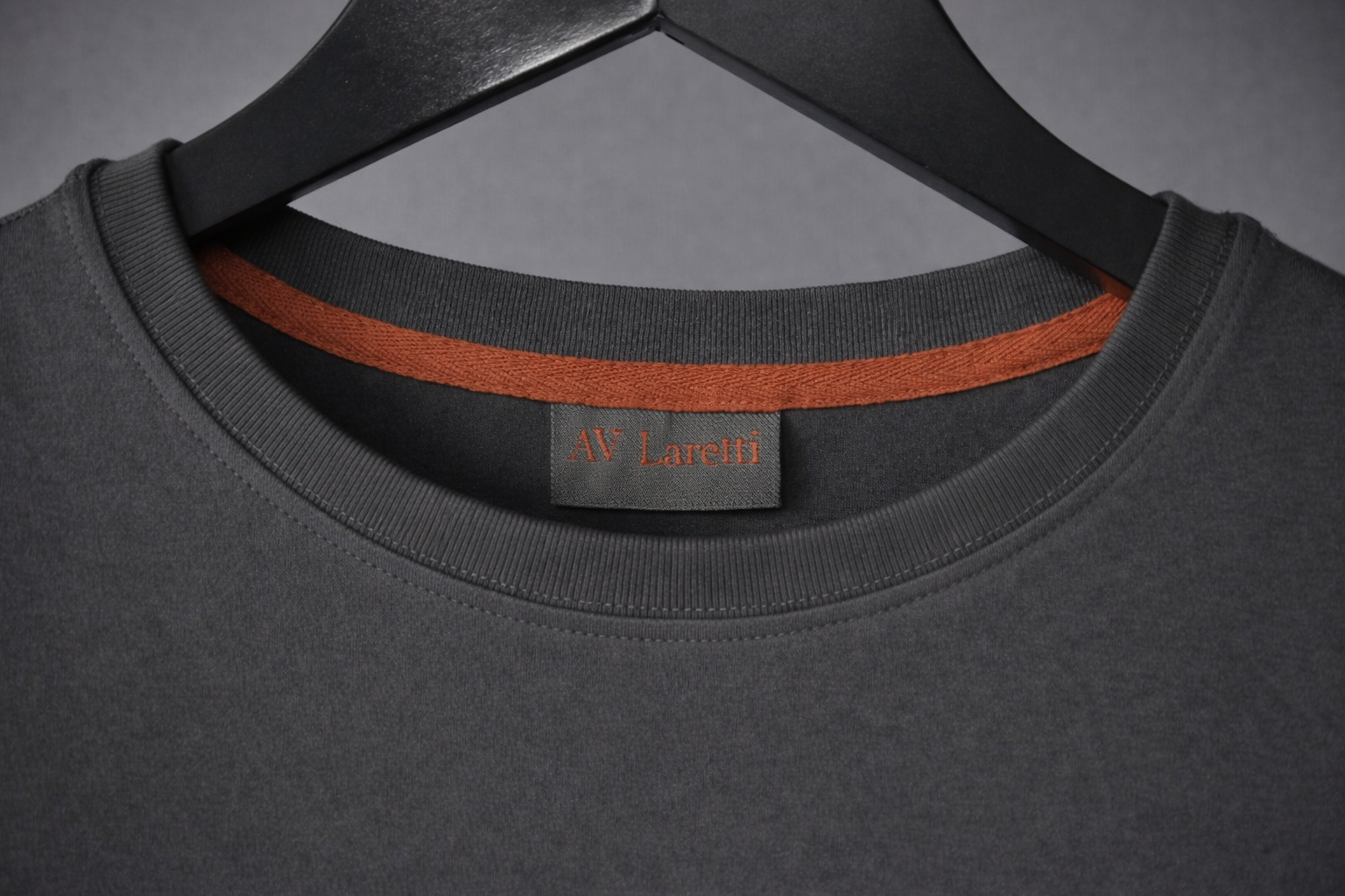 The standard crew neck in charcoal grey