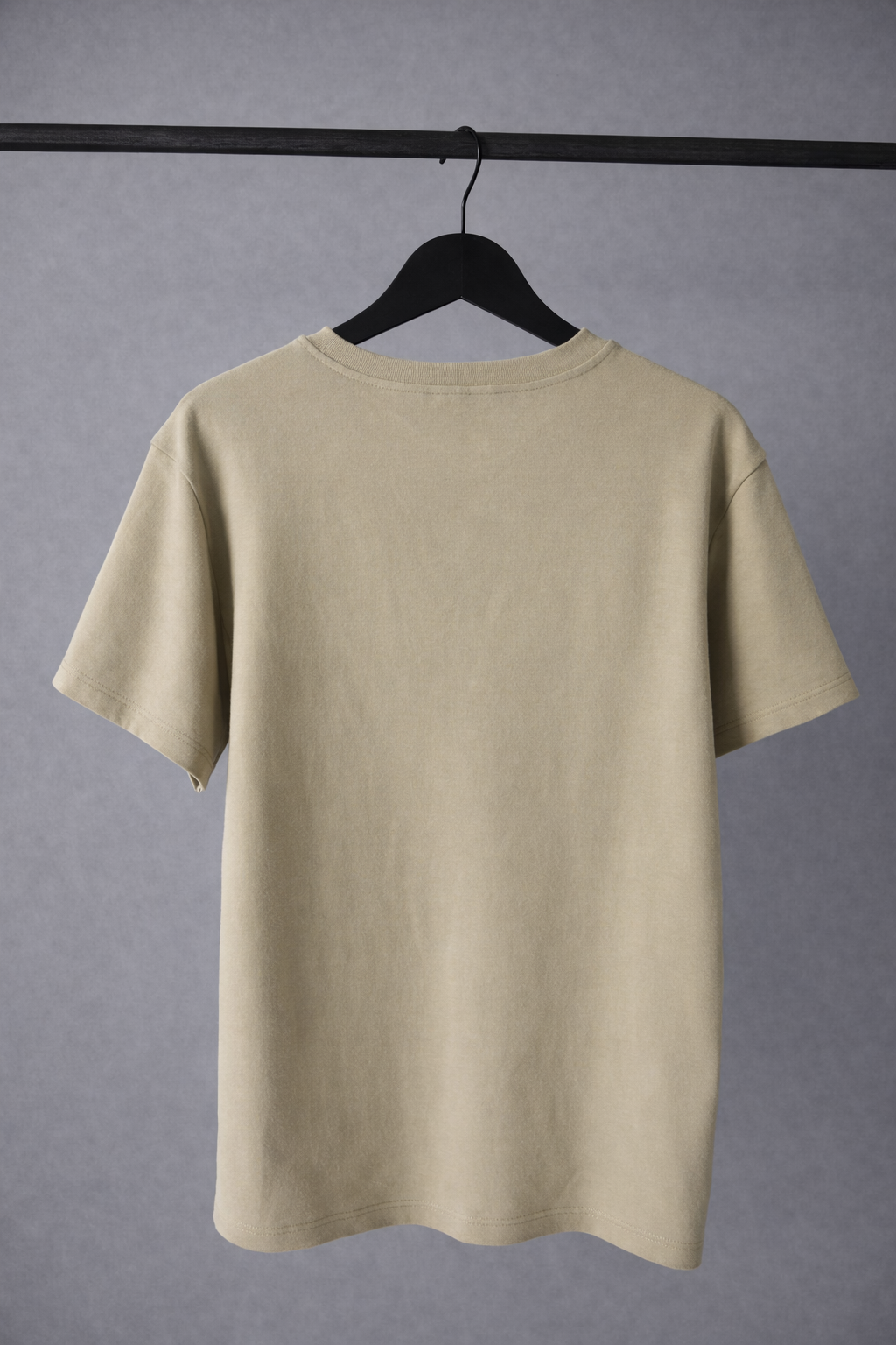Beige standard crew neck tee