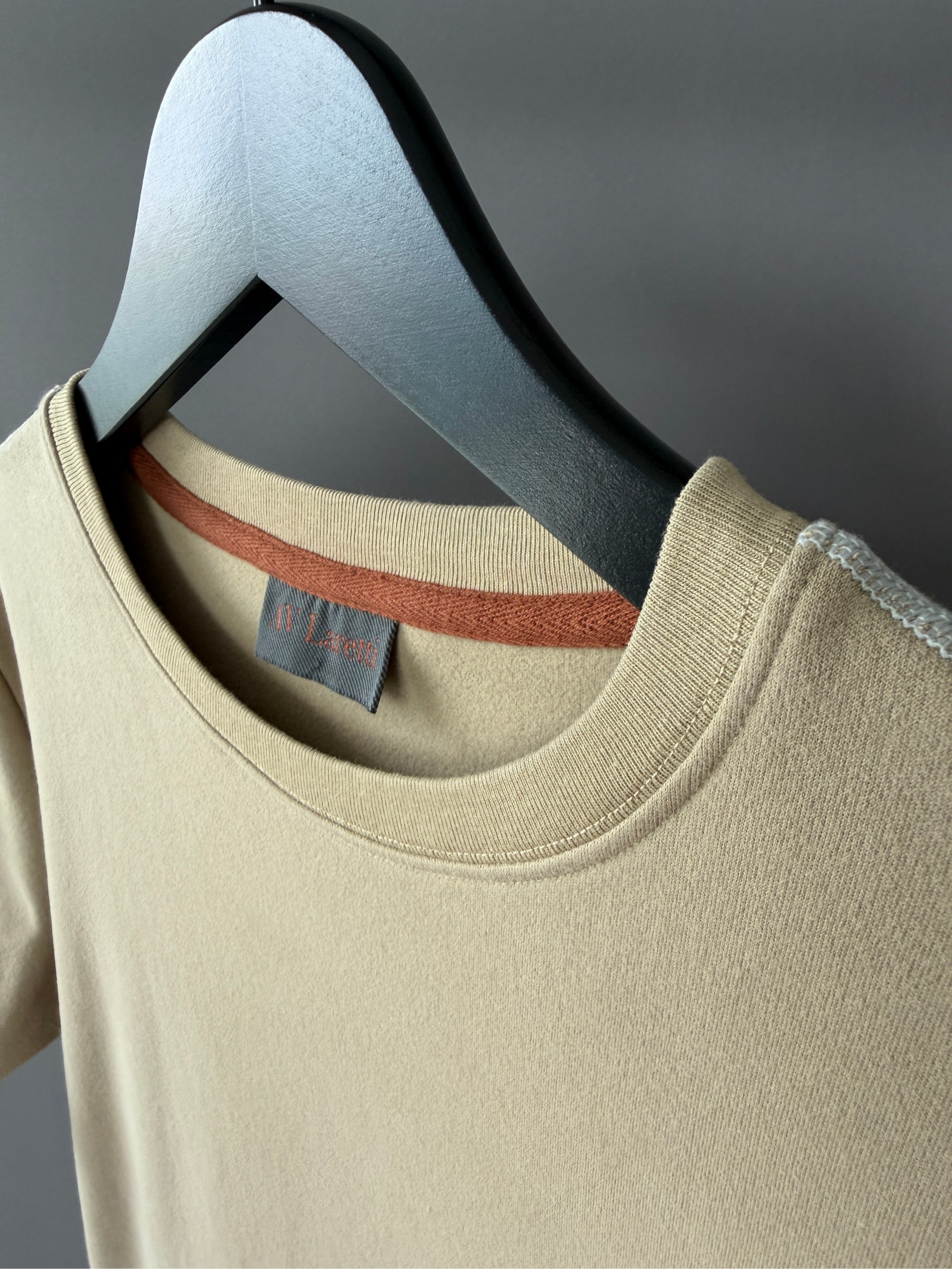 Beige standard crew neck tee