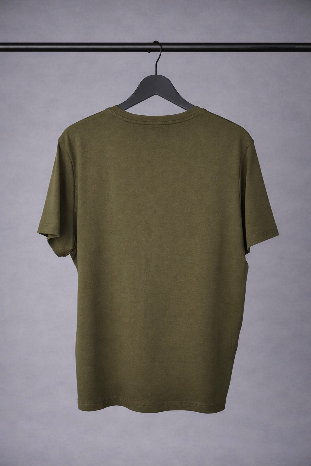 The standard crew neck in olive green