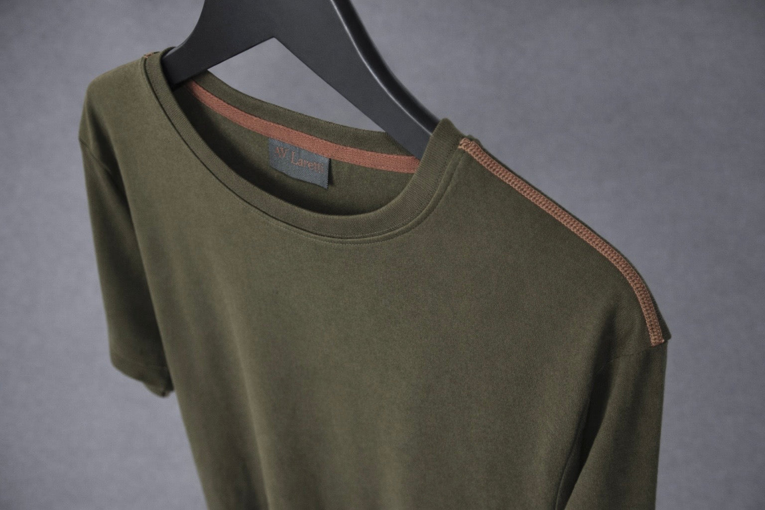 The standard crew neck in olive green
