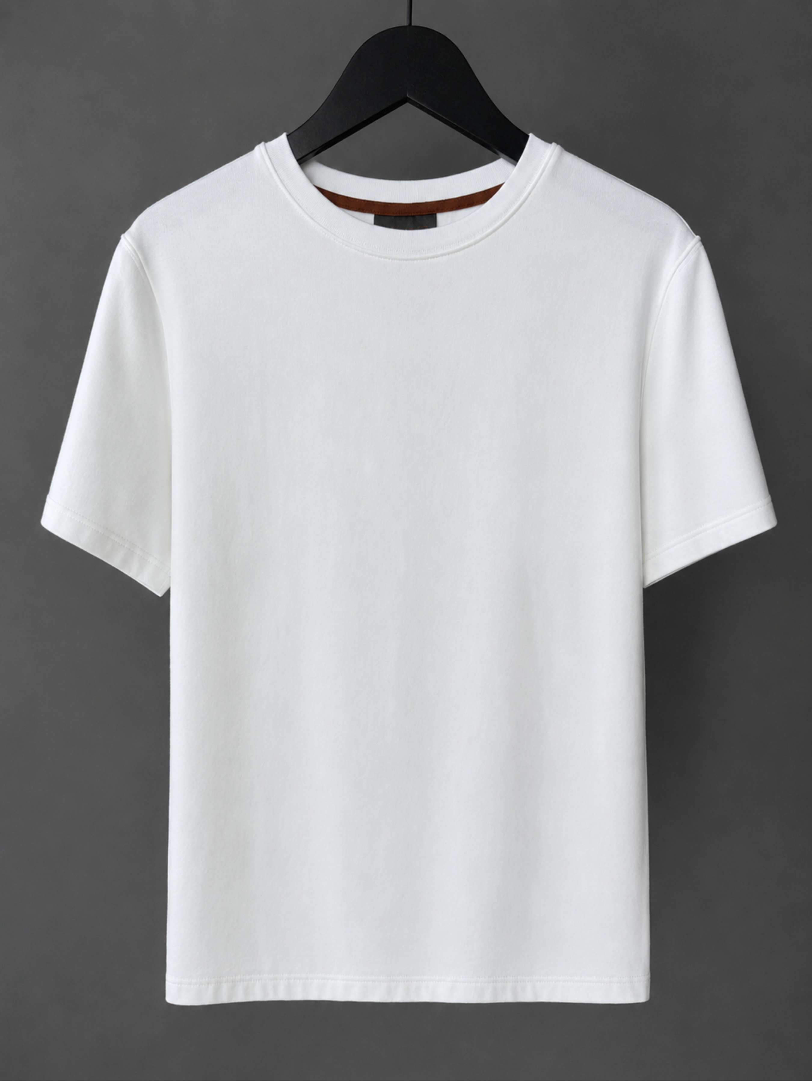 Off white with matching topstitching standard tee
