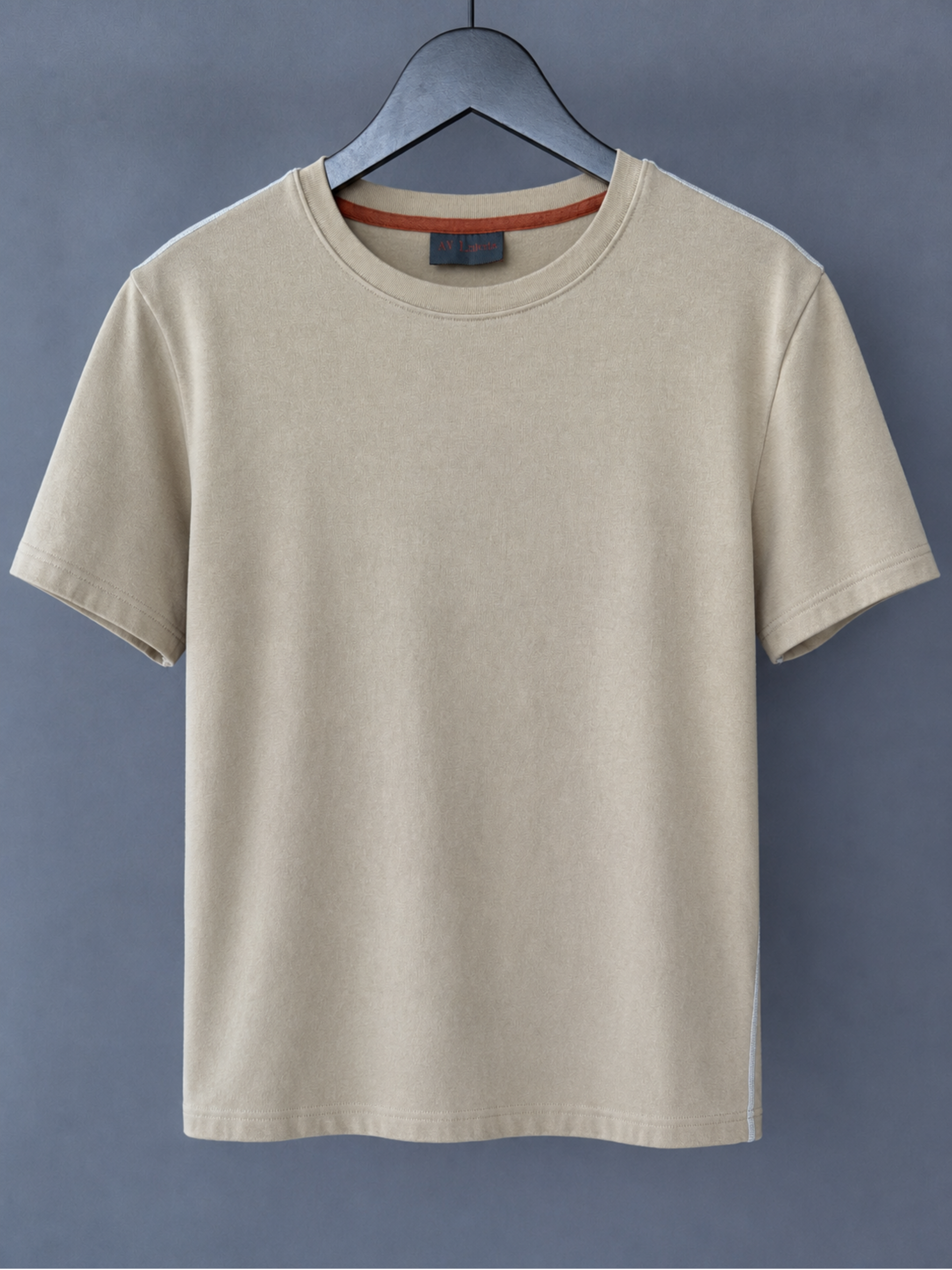 Beige standard crew neck tee