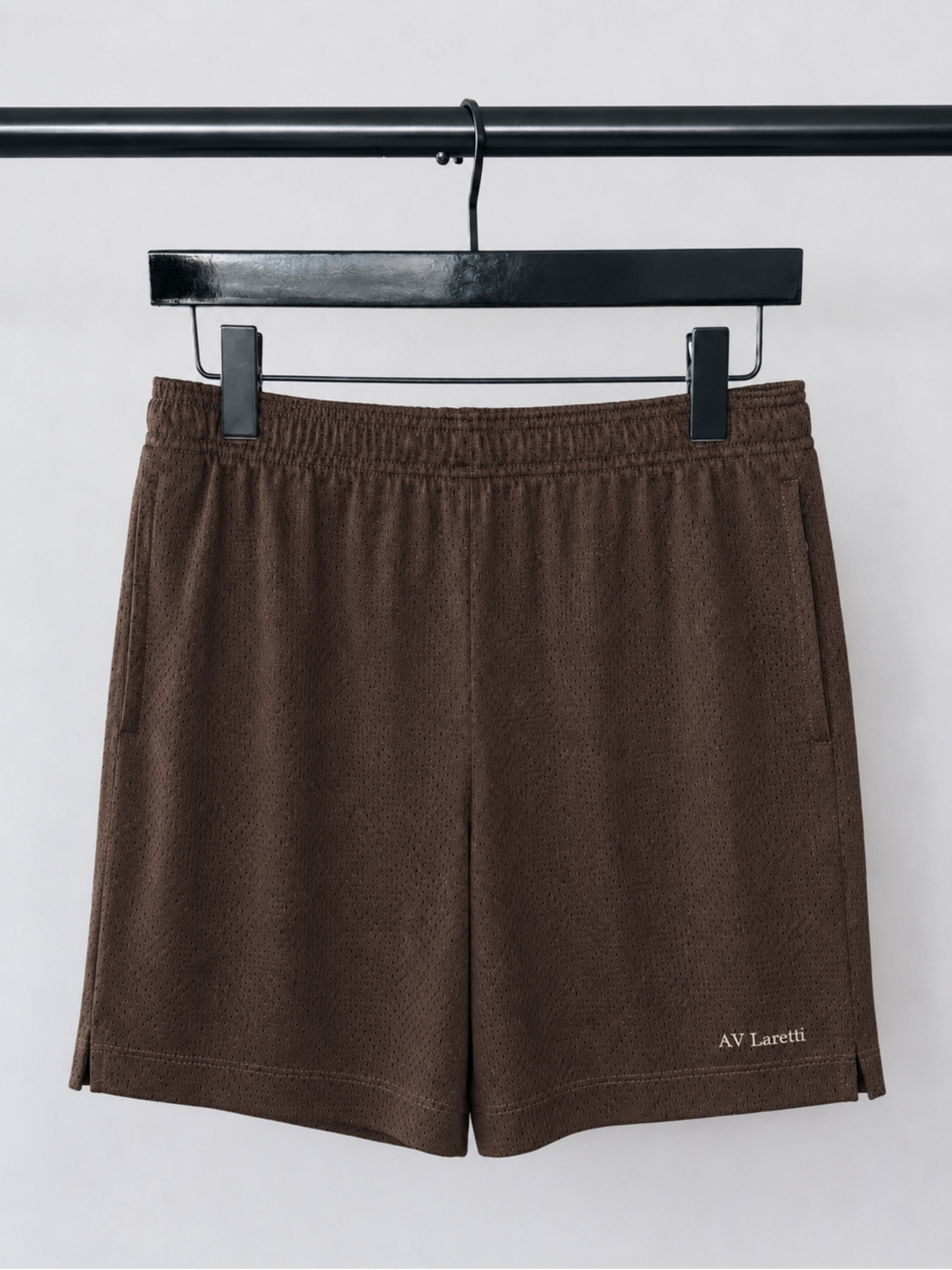 Chocolate Brown Fitness Short with Hidden Zipper Pockets