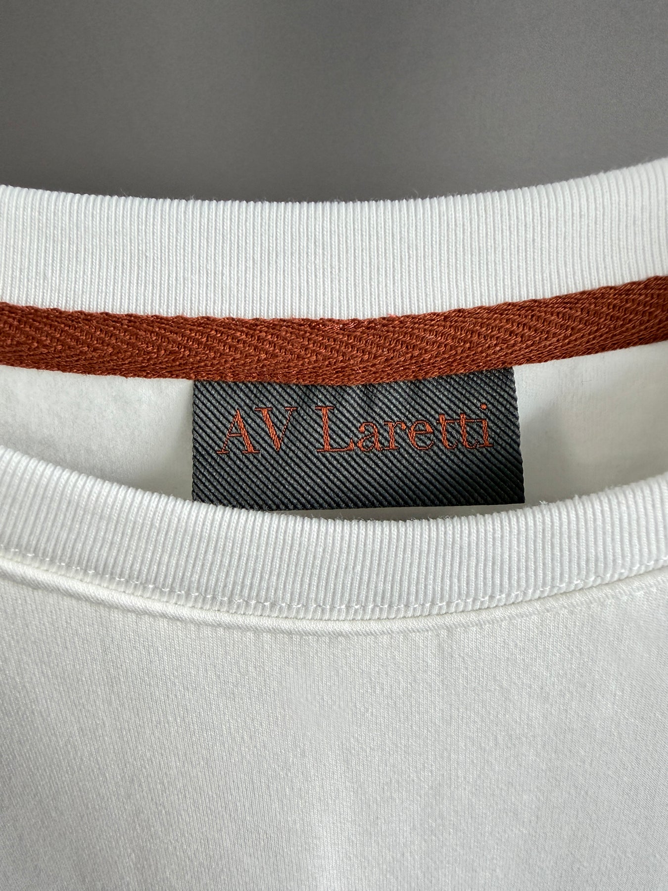 Off white with matching topstitching standard tee