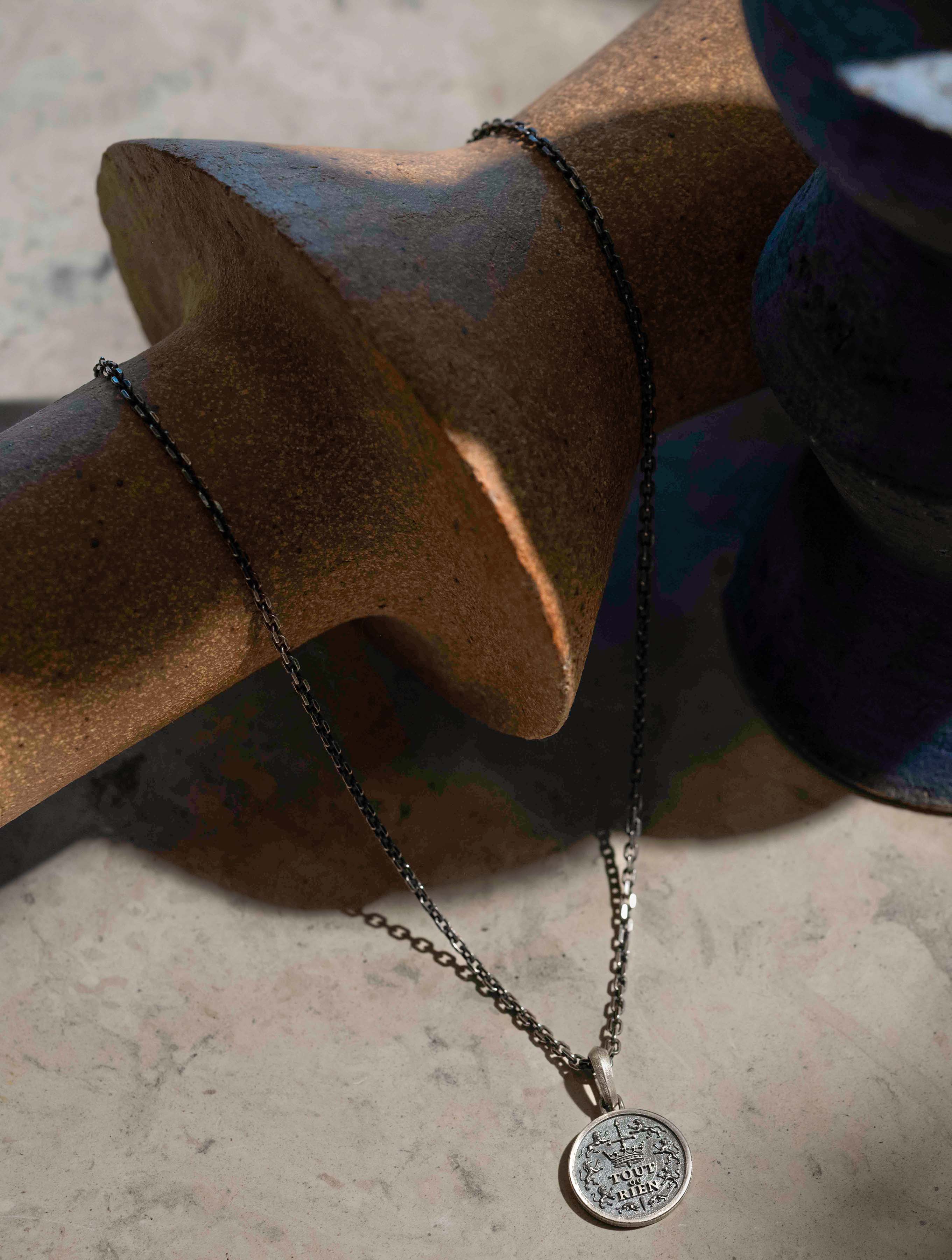 Masculine silver necklace AV Laretti