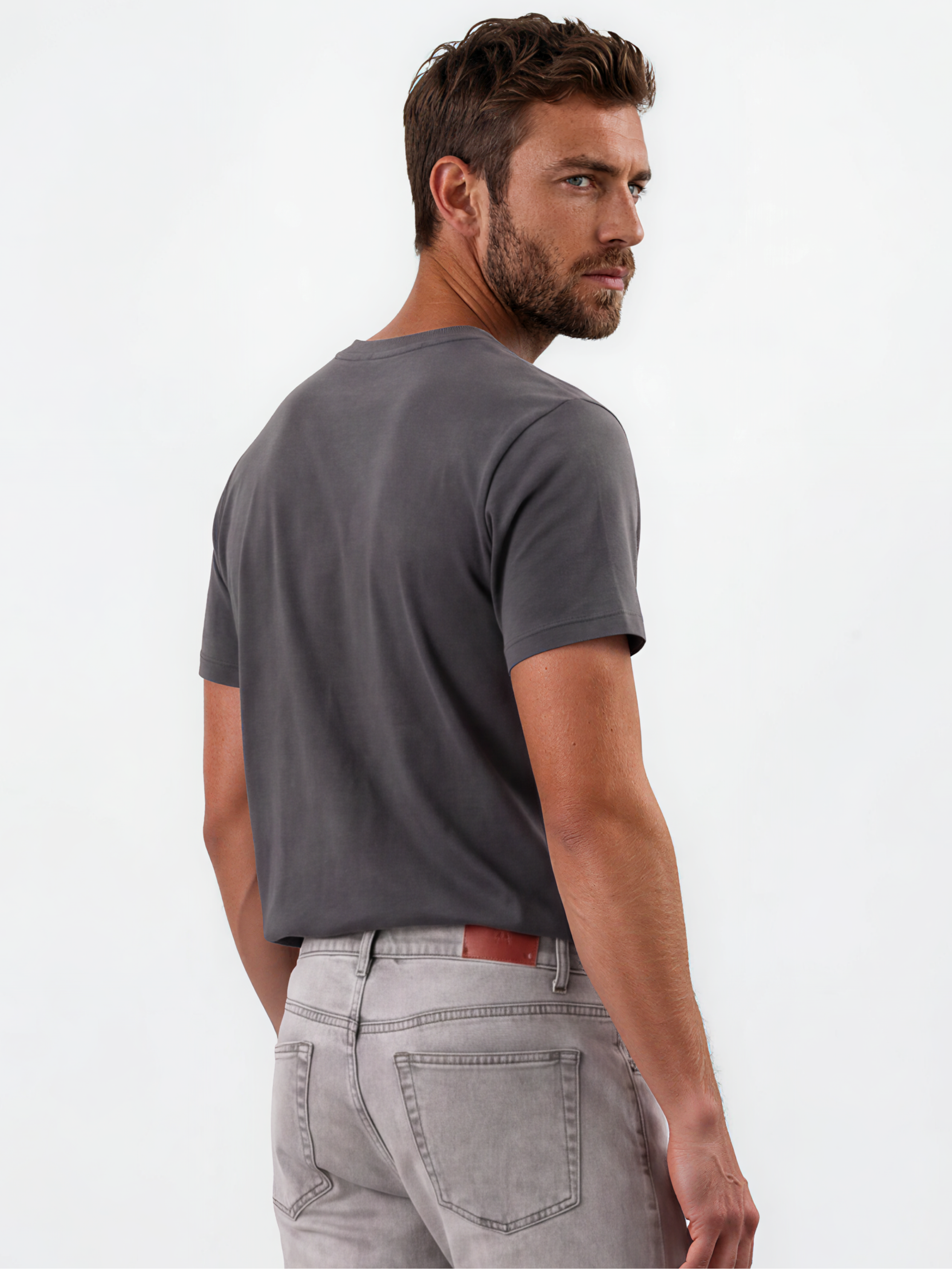 Charcoal grey crewneck standard tee