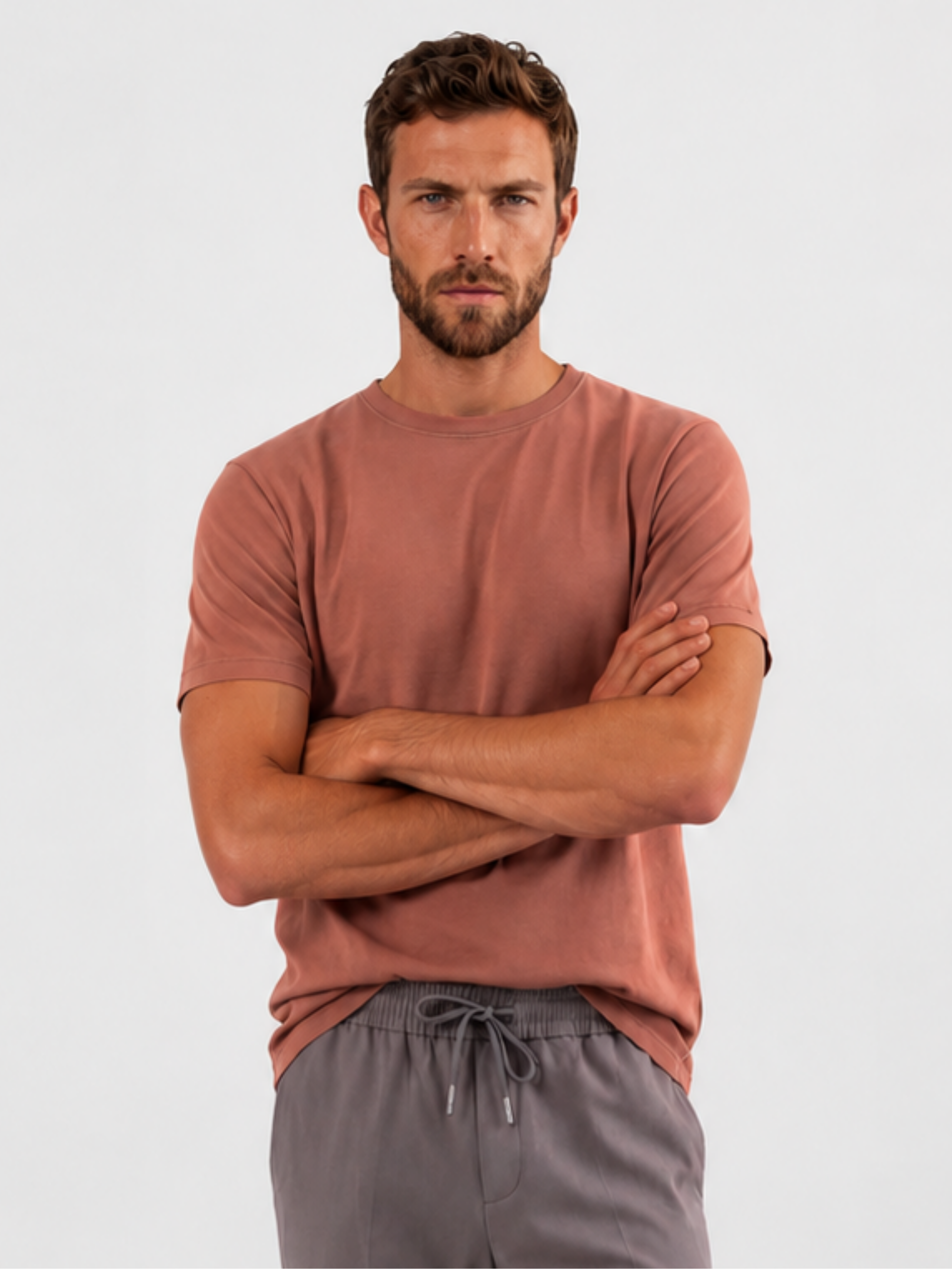 Saddle Brown standard crew neck tee