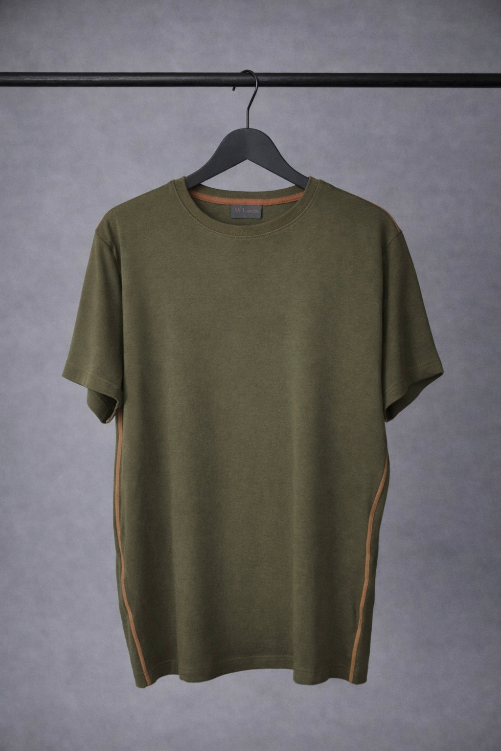 The standard crew neck in olive green