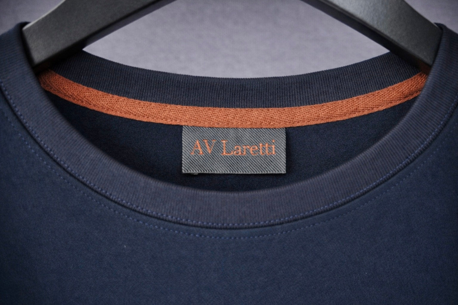 The standard crew neck in dark navy